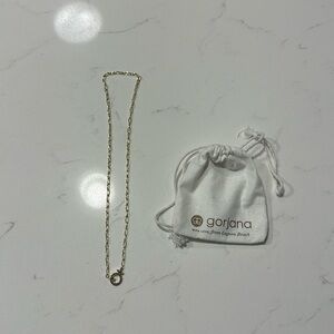 Gorjana women’s Parker mini necklace - 17 inches, 18k gold plated brass